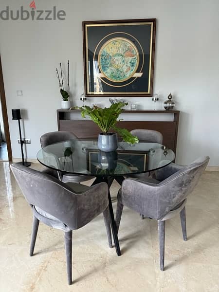 Calligaris Kent Round Table + 4 Pols Potten Chairs 13