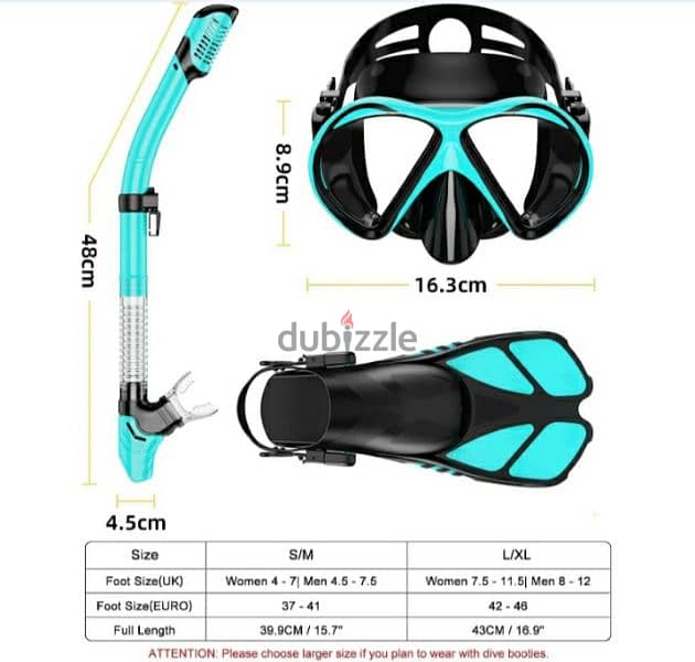 Snorkel Sets for Adults - Snorkel Mask _Diving with Flippers(original) 1