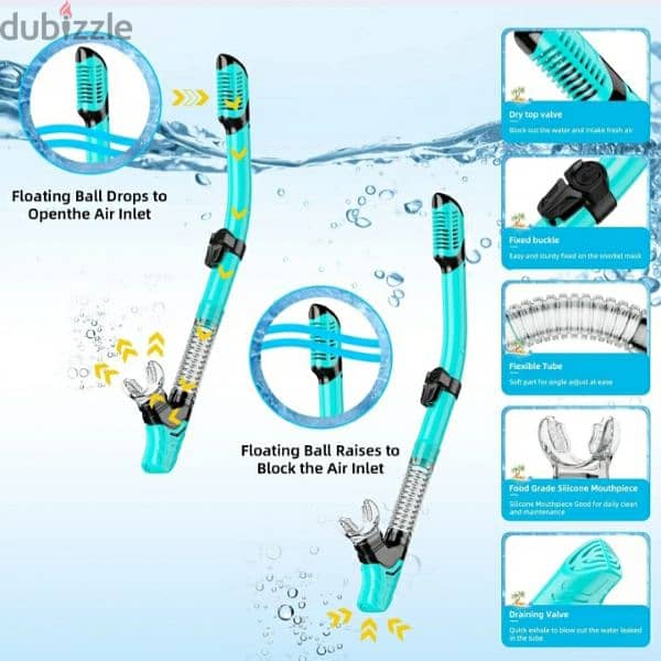 Snorkel Sets for Adults - Snorkel Mask _Diving with Flippers(original) 2
