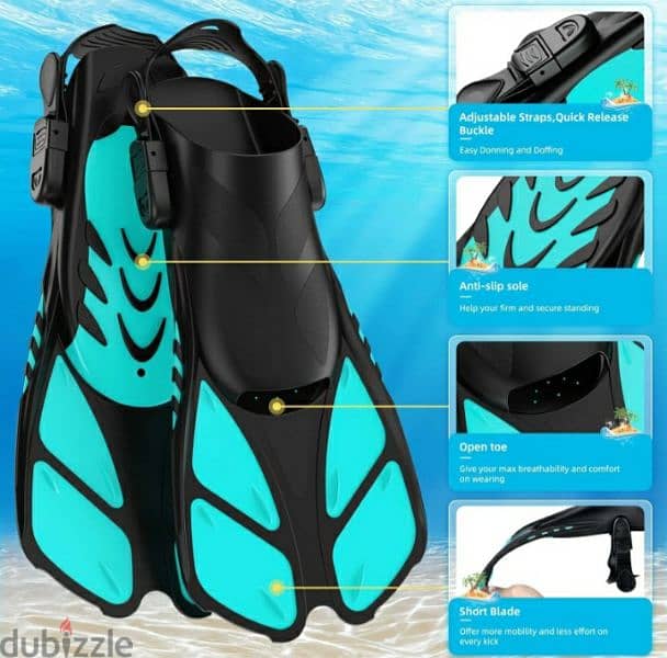 Snorkel Sets for Adults - Snorkel Mask _Diving with Flippers(original) 3