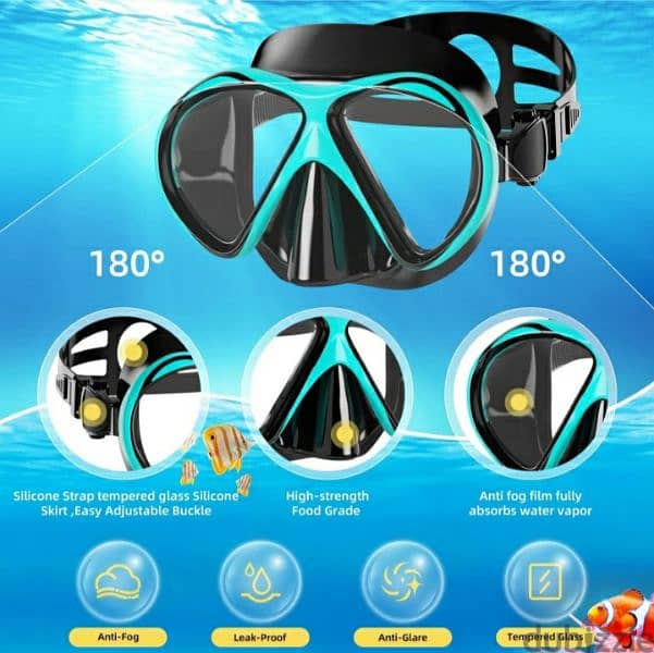 Snorkel Sets for Adults - Snorkel Mask _Diving with Flippers(original) 4