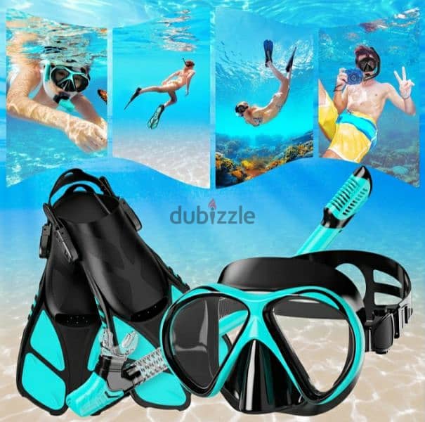 Snorkel Sets for Adults - Snorkel Mask _Diving with Flippers(original) 6