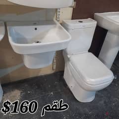 أطقم حمام toyo (كرسي مع مغسلة)toilet seat and sink bathroom 0
