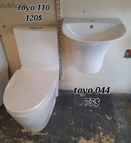 طقم حمام toyo كرسي حمام،مغسلة bathroom toilet seat and sink 7