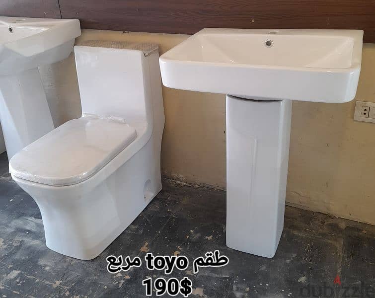 طقم حمام toyo كرسي حمام،مغسلة bathroom toilet seat and sink 16
