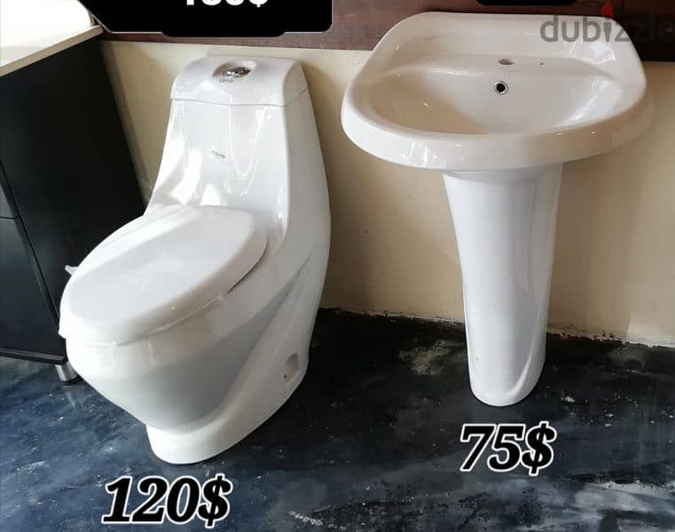 كرسي حمام toyo مع مغسلةbathroom toilet sets 11