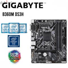 GEGABYTE B360m-DS3H motherboard + Intel Core I7-7800 3.2GHz CPU Combo