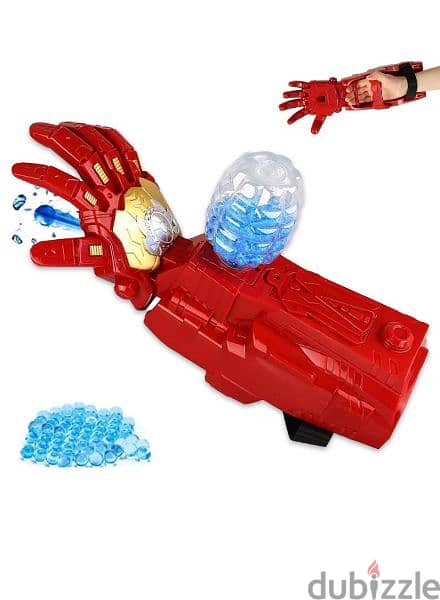 Outdoors Iron Man Electric Arm Gloves With 21000 Water Beads & Goggles 9