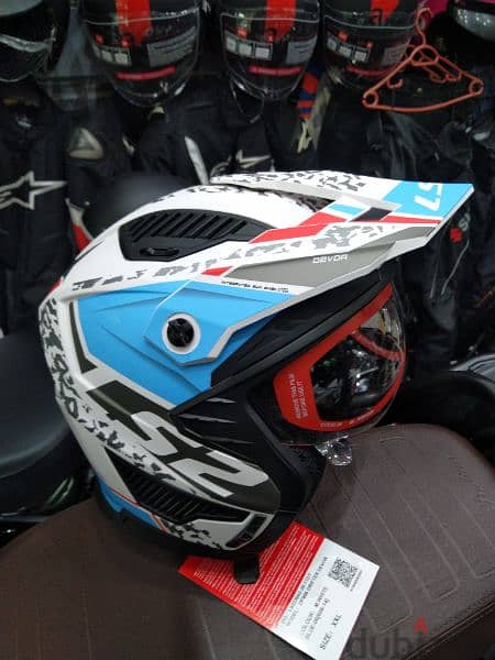 helmet Ls2 drifter Devor open face weight 1350 size XXL with sun visor 3