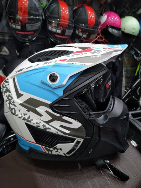helmet Ls2 drifter Devor open face weight 1350 size XXL with sun visor 6