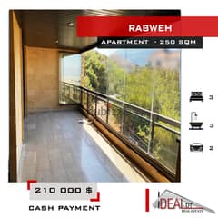 Apartment for sale in El Metn , Rabweh 250 sqm ref#ag20166