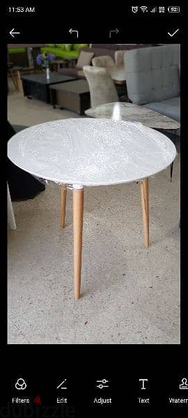 طاولة موبيليا  wood table 80cm 0