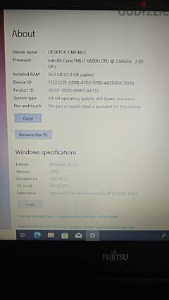 Laptop core i7 6th gen 16GB Ram