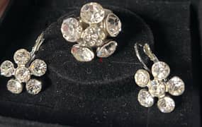 set of earrings & ring