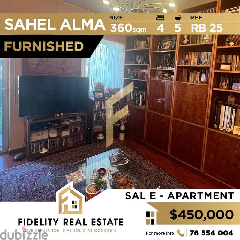 Apartment for sale in Sahel Alma RB25 0