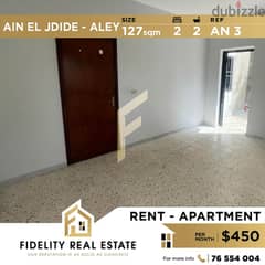 Apartment for rent in Ain Jdideh Aley AN3 0