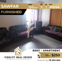 Apartment for rent in Sawfar furnished WB154