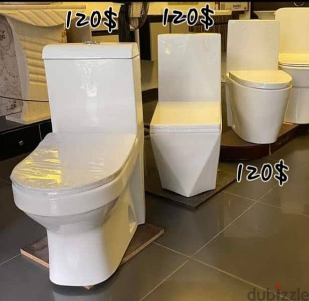 طقم حمام(مغسلة بعامود)bathroom toilet sets(sink and toilet seat) 16