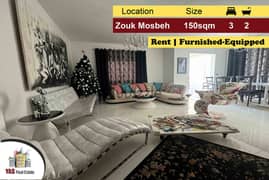 Zouk Mosbeh 150m2 | Rent | Furnished-Equipped | Panoramic View | EL |