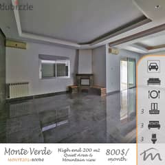 Monteverde | Building Age 10 | Decorated 3 Bedrooms Apart | Balcony