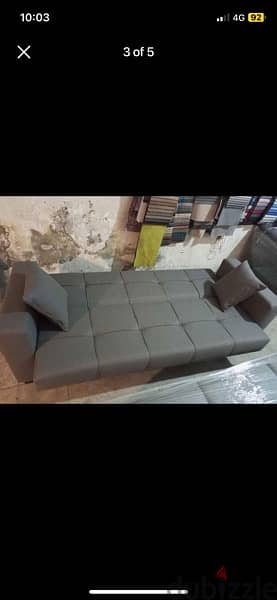 sofa bed and box