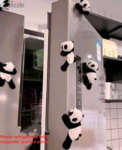 adorable plushy panda magnets