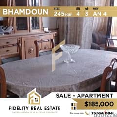 Apartment for sale in Bhamdoun AN4