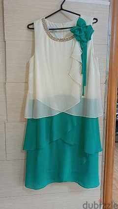 White & green dress 0