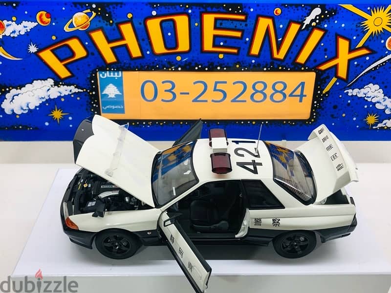 1/18 diecast full opening Rare Nissan Skyline GT-R (R32 POLICE HUNTER) 11