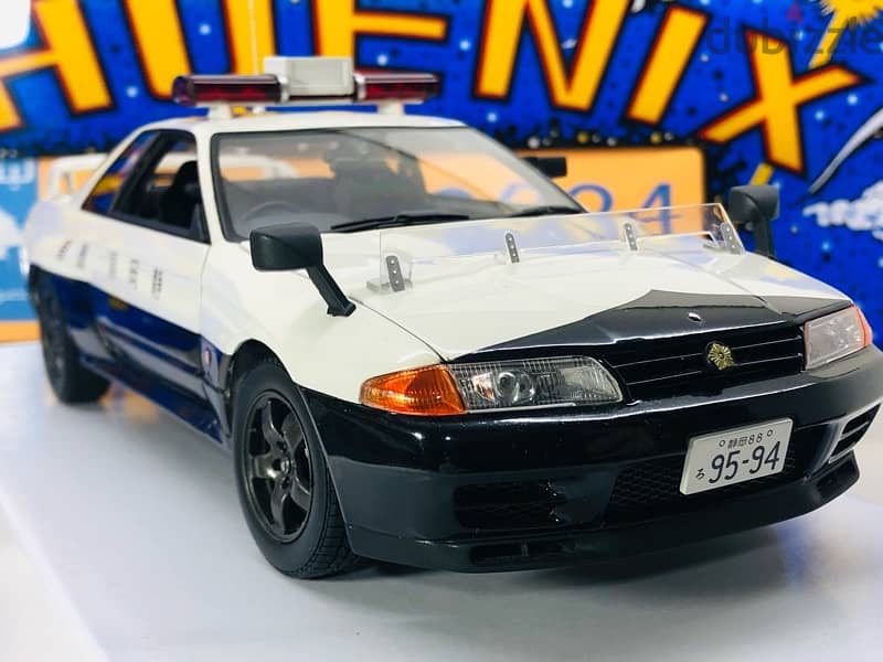 1/18 diecast full opening Rare Nissan Skyline GT-R (R32 POLICE HUNTER) 12