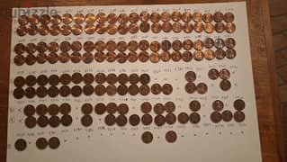 usa one cents from 2019-->1920 p & d
