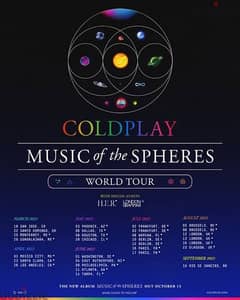 2 General admission tickets for Coldplay Concert in Athens Greece