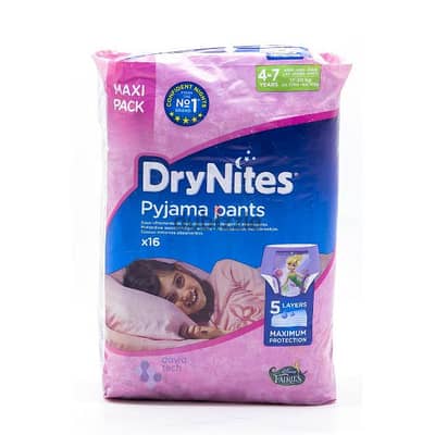 german store dry nites girls pants 4-7 age