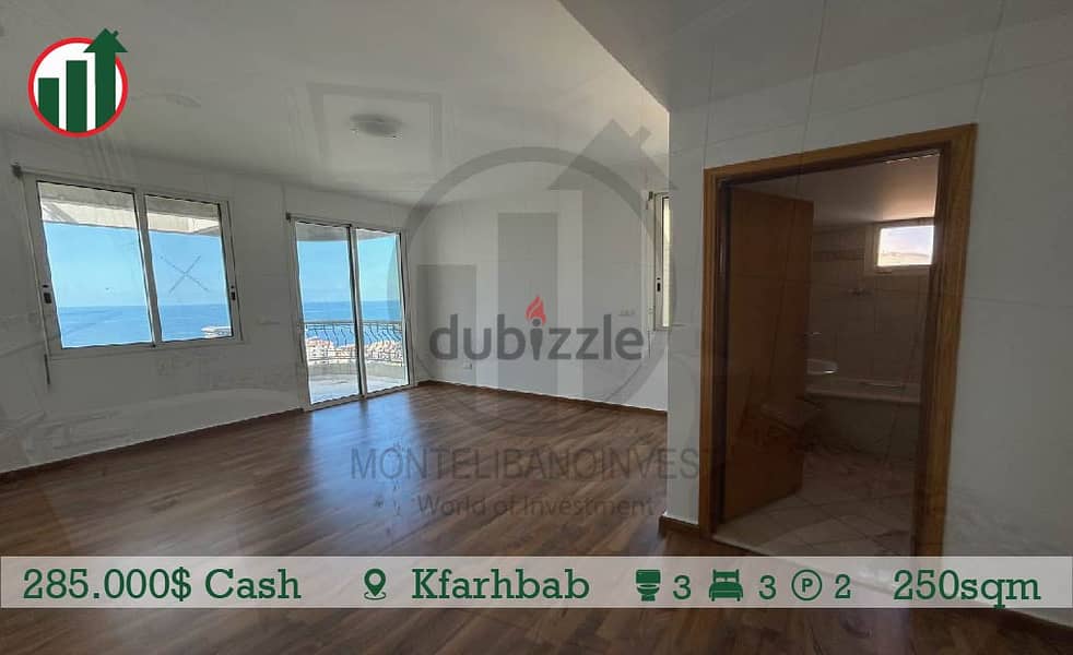 New Apartment for Sale in Kfarhbab with an Open sea view!! 2