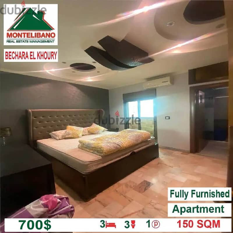 700$!! Fully Furnished Apartment for rent located in Bechara El Khoury 3