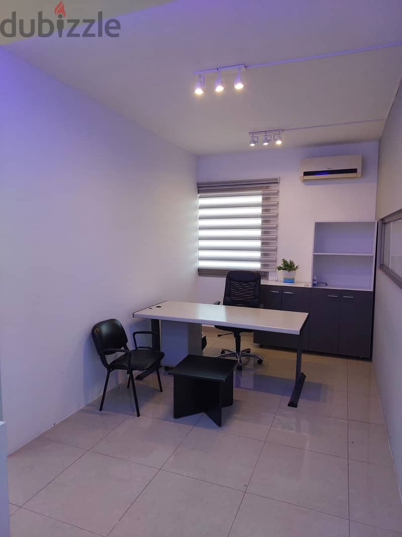 Office for Rent in Zalka/ Fully Furnished 95 SQM - مكتب للإيجار الزلقا 1