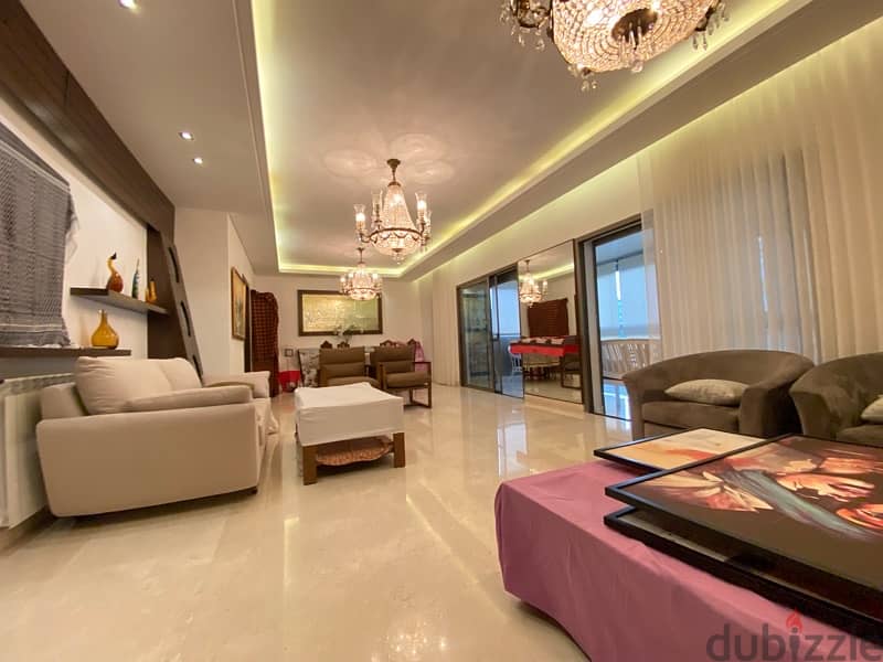 A furnished modern apartment in Ain saade with greenery views. 7