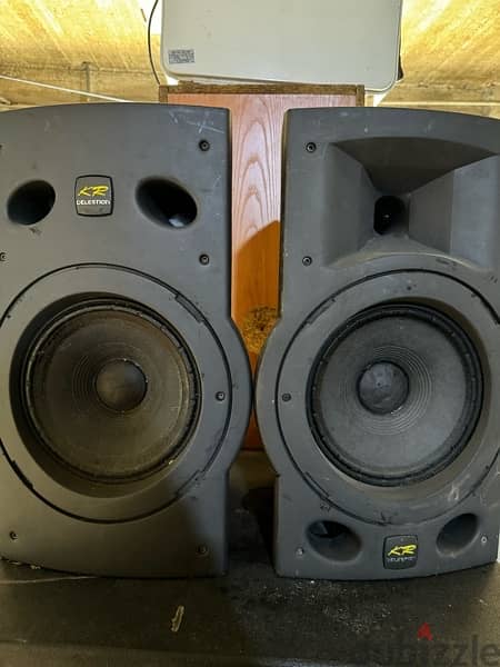 2 speakers  2 monitors 2