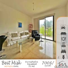 Beit Misk | Signature | Furnished/Equipped 1 Bedroom Apart | Balcony 0