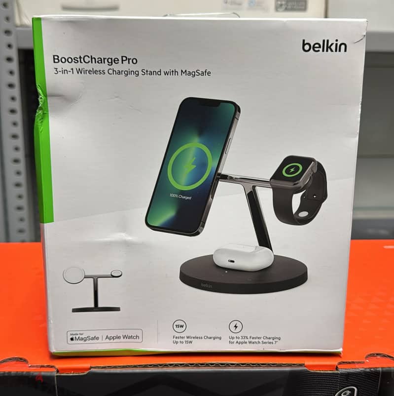 Belkin boost charger pro 3 in 1 wireless charging stand with magsafe b 2