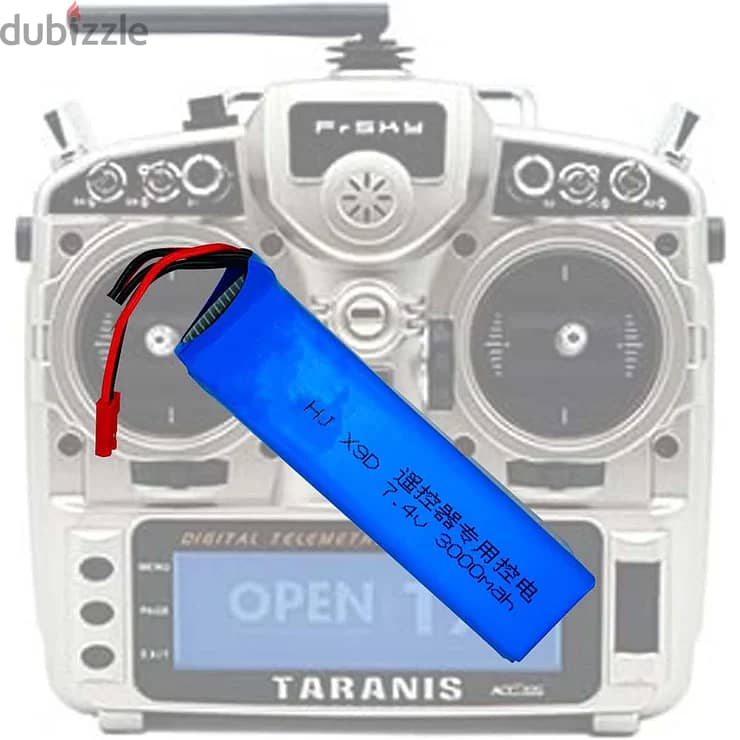 7.4v 3000mAh 8c 2s Lipo Battery for Frsky Taranis X9D FPV Drone RC 1