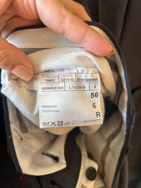 canali suit with pants size italian 56 5
