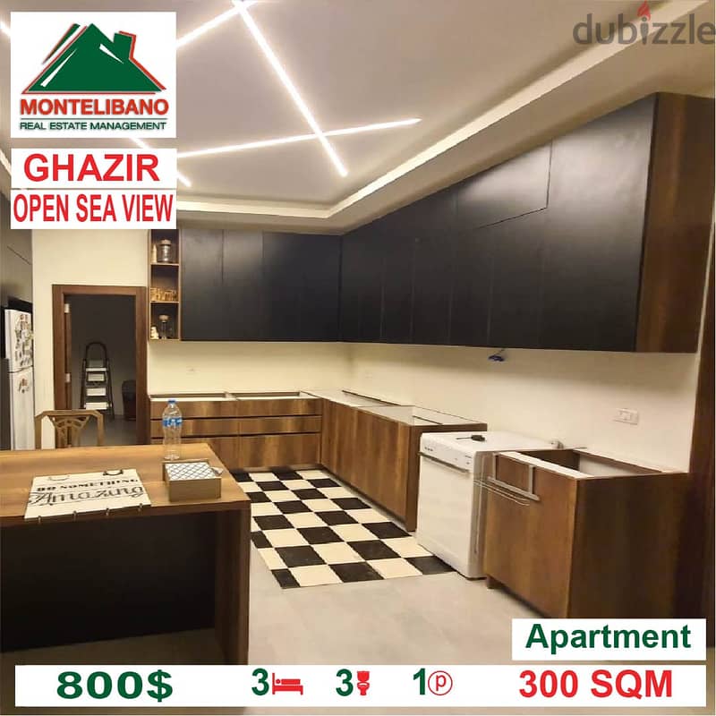 800$ Cash/Month!! Apartment For Rent In Ghazir!! Open Sea View!! 2