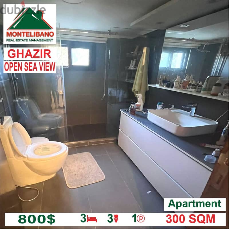 800$ Cash/Month!! Apartment For Rent In Ghazir!! Open Sea View!! 3