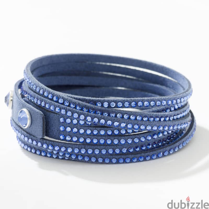 Swarovski Blue Double Wrap Bracelet 2