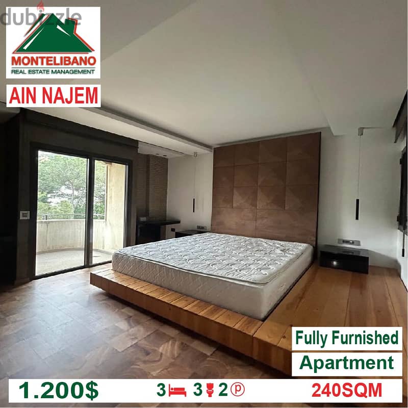 1200$!!! Fully Furnished Apartment for Rent located in Ain Najem 7