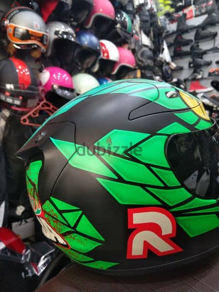 helmet HJC RPHA10-plus Jorge Lorenzo Green Mamba weight 1300 (used) 4