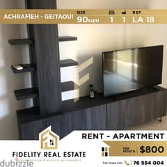Apartment for rent in Achrafieh Geitawi LA18 0