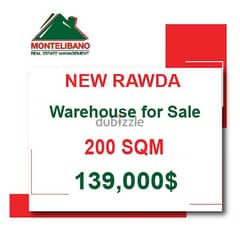 139,000$!!! Warehouse for Sale located in New Rawda