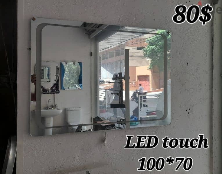 TOUCH LED 3 COLORS MIRRORSمراية حمام 4